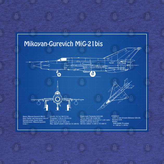 Mikoyan-Gurevich MiG-21 bis Fishbed Fighter - AD by SPJE Illustration Photography